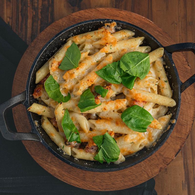 Penne, Pancetta and Parmesan photo