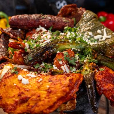Mixed molcajete, close-up.