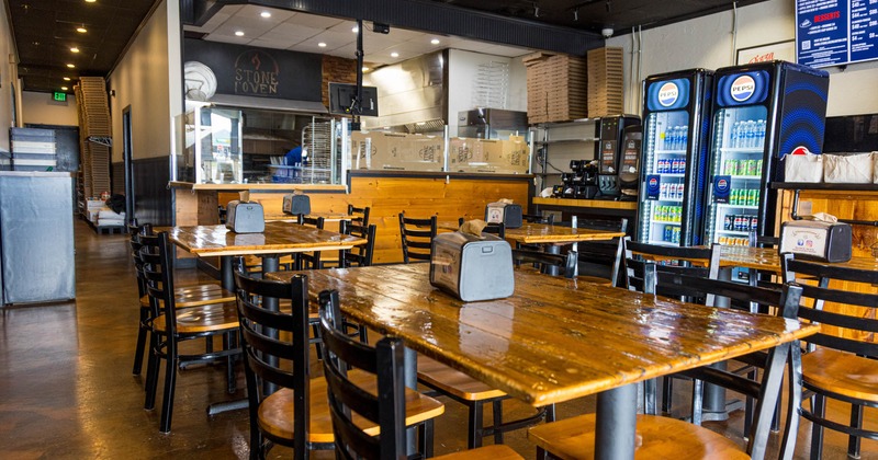 Interior, tables ready for guests