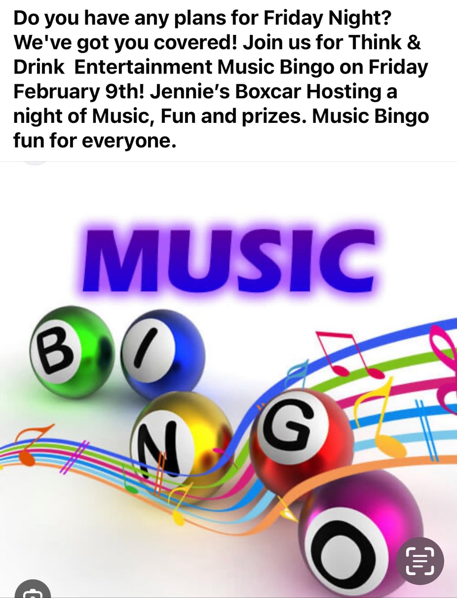 Music Bingo At Jennie’s Boxcar event photo