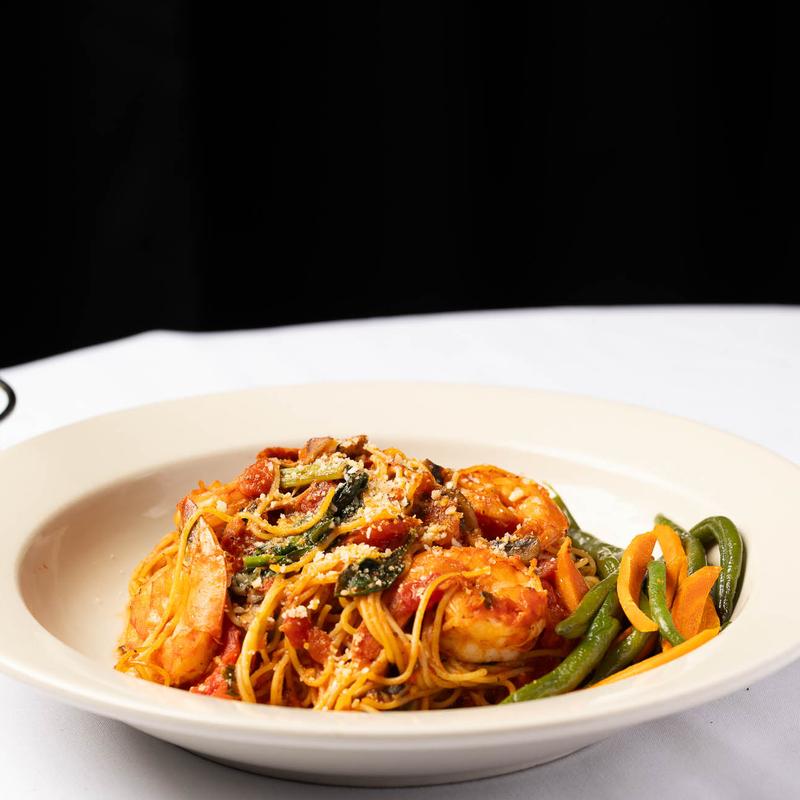 Capellini & Prawns photo