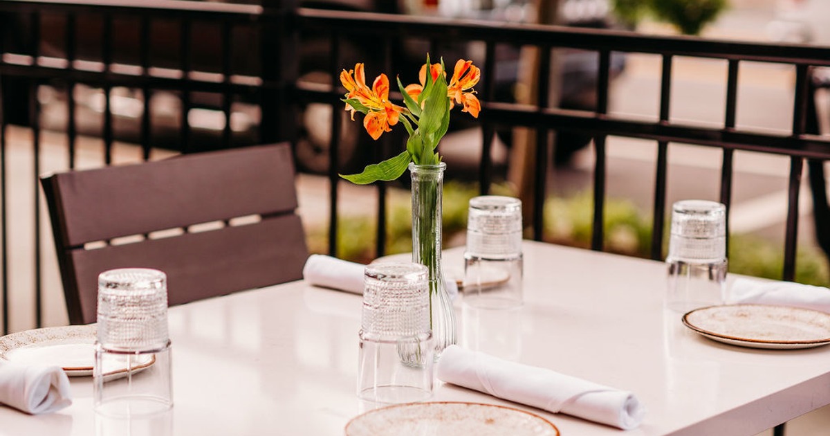 Patio , a table setting for dining