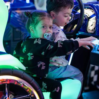 Children at the arcade.