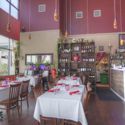 Interior, dining room.
