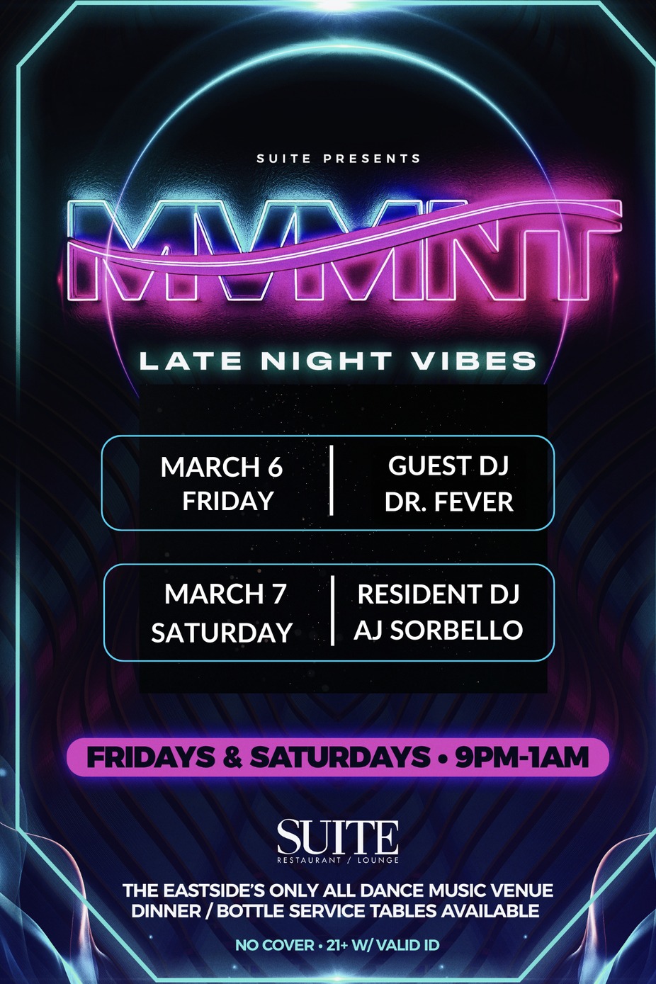 MVMNT ~ DJ's & Dancing at Suite! event photo