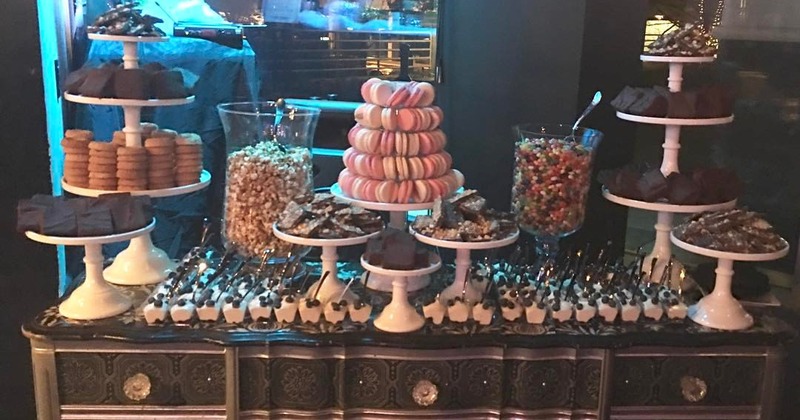 Table with assorted desserts