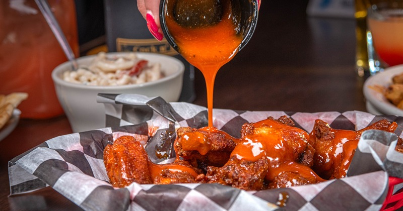 Chicken wings in Buffalo sauce