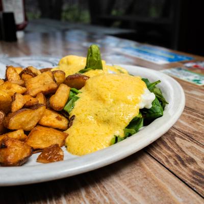 Potatoes and Eggs Florentine.