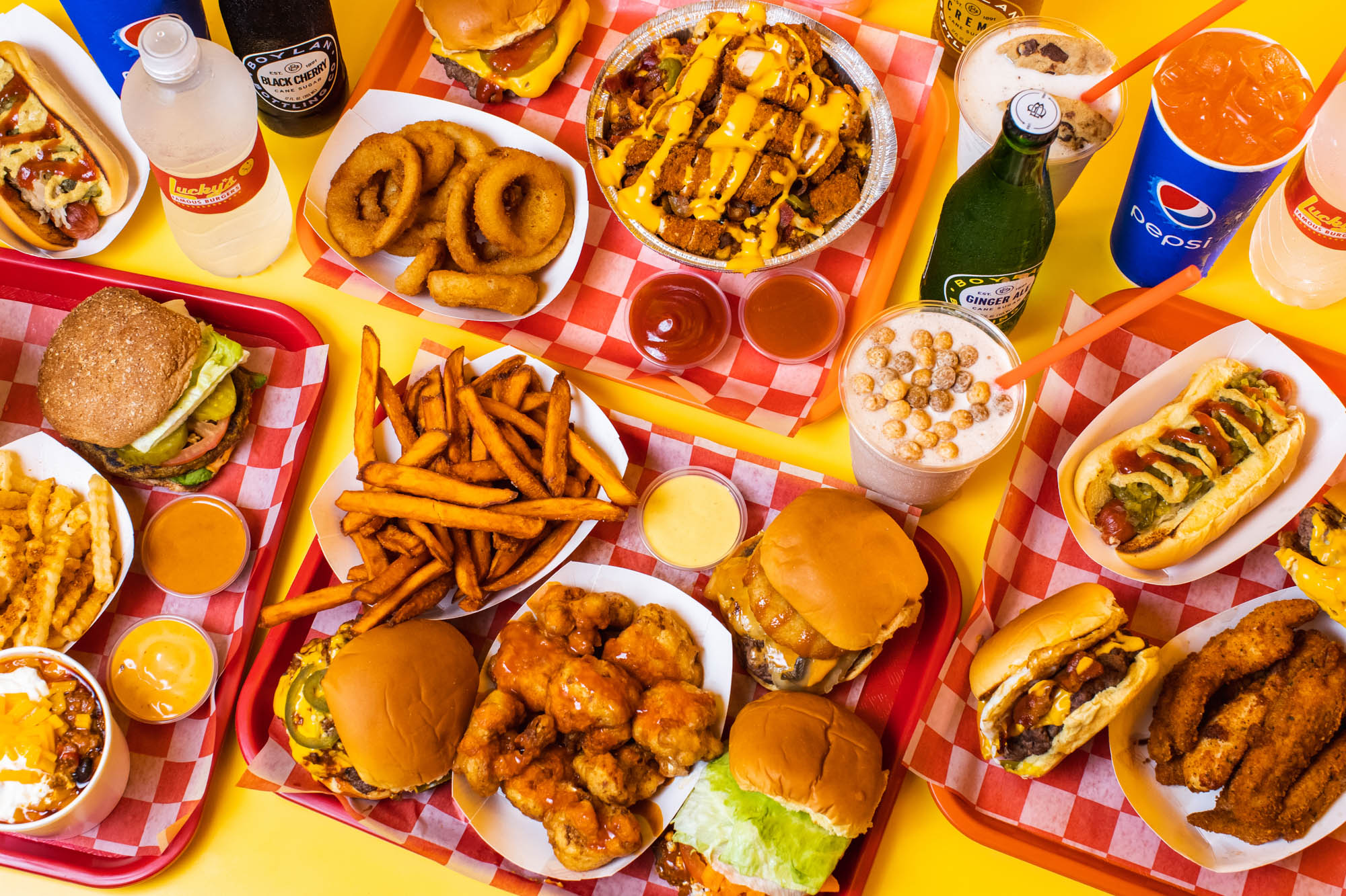 Assorted food dishes