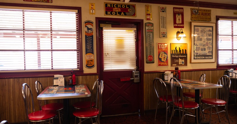 Interior, chairs and tables