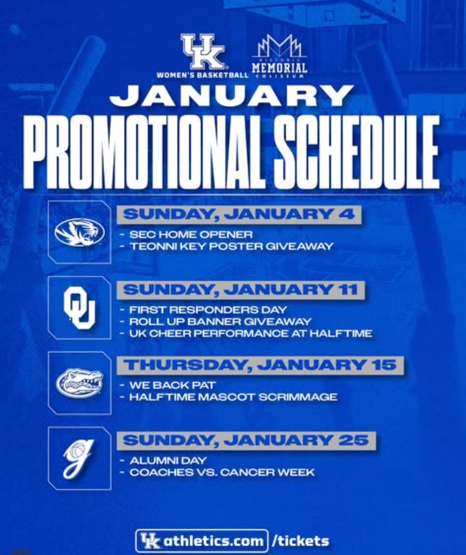 UK Womens Basketball on Girls Big Screens event photo