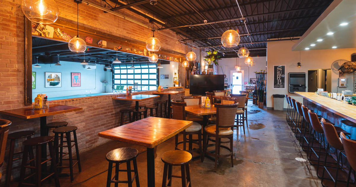 Interior, bar and seating area