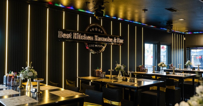 Dining tables ready for guests