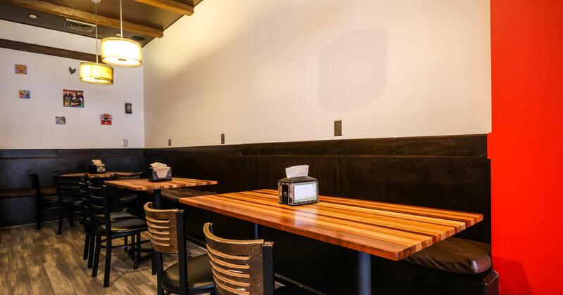 Interior, tables all lined up