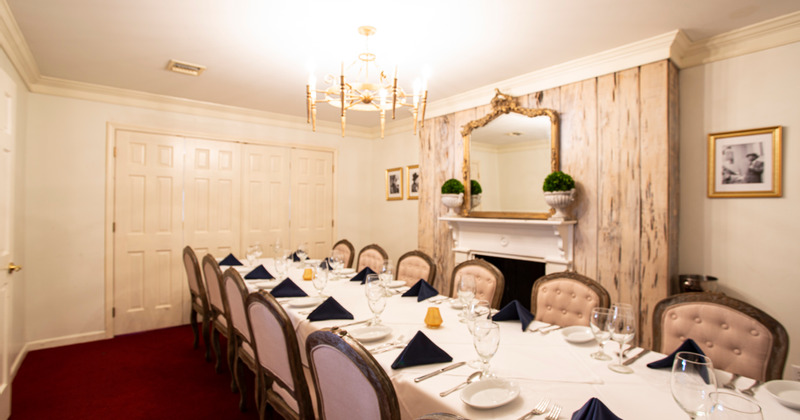 Secluded dining area