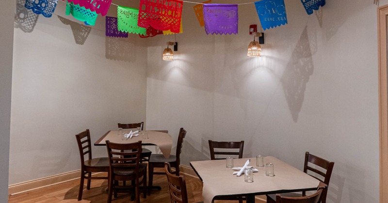 Decorated dining space