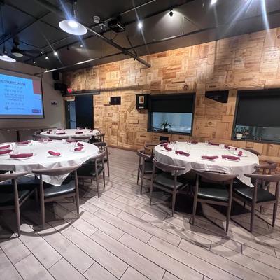 Large Private Events Room perfect for Corporate Meetings and Luncheons