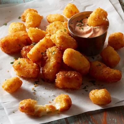 Deep fried Cheese Curds.