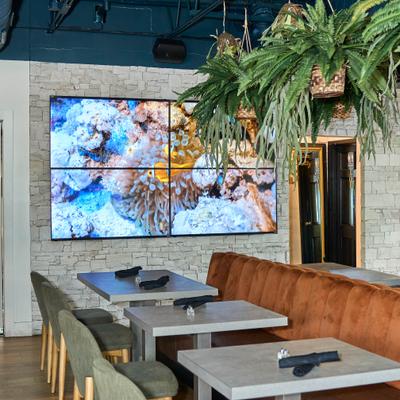 Interior seating space.