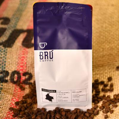 BRU coffee bag.