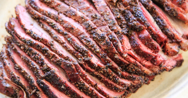 Smoked brisket slices