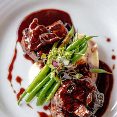 petit filet medallions top view.