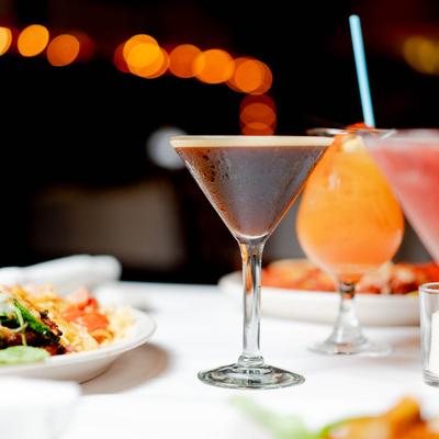 Various food and cocktails.