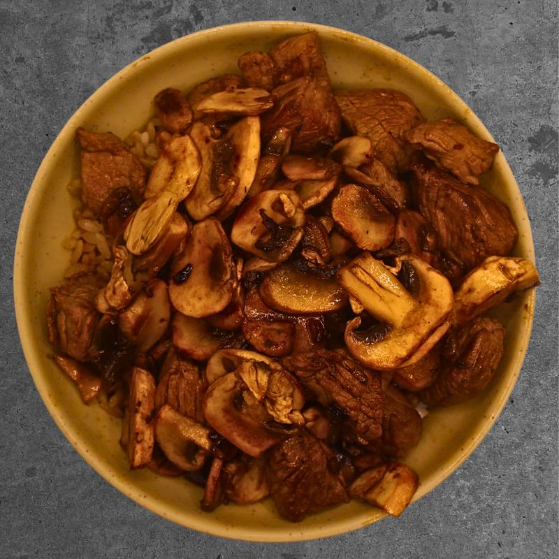 Filet Mignon and Mushroom Bowl photo