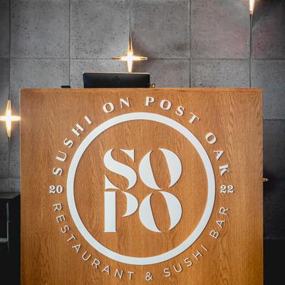 The restaurant's sign.