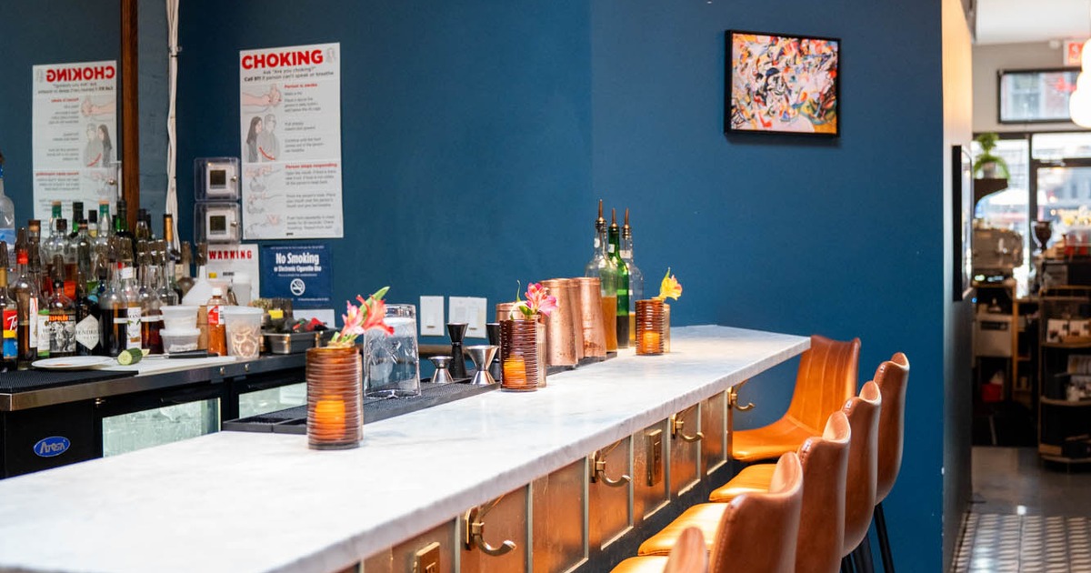 Interior bar seating area