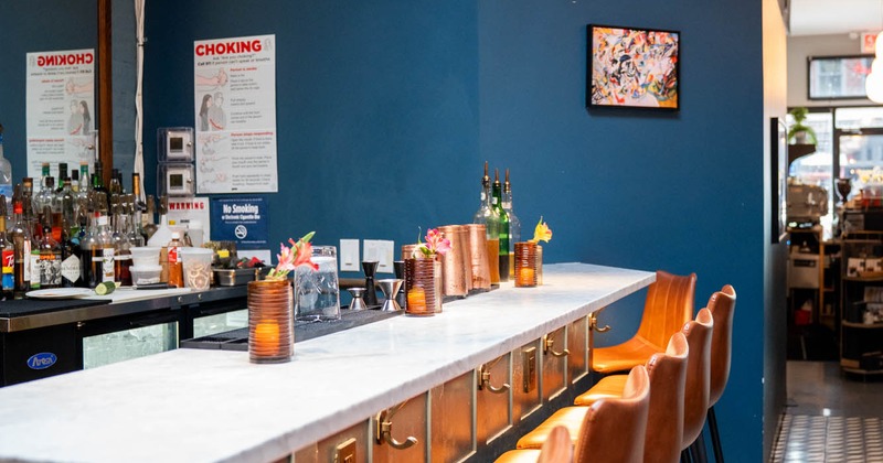 Interior bar seating area