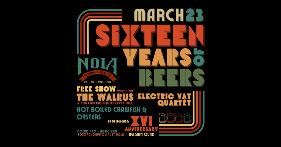 FREE LIVE MUSIC: 16 Years of Beers featuring The Walrus and The Electric Yat Quartet event photo