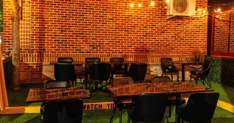 Interior, tables and chairs