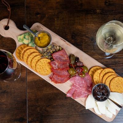Charcuterie Board, top view.