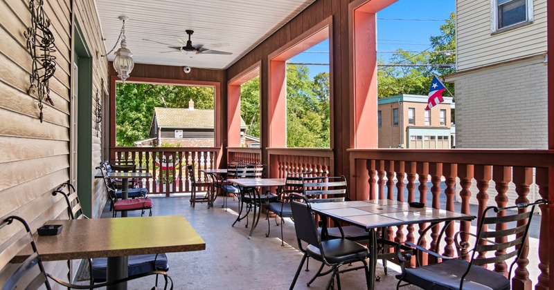 Exterior, seating place on covered patio