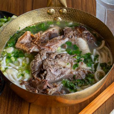 Beef noodle soup.