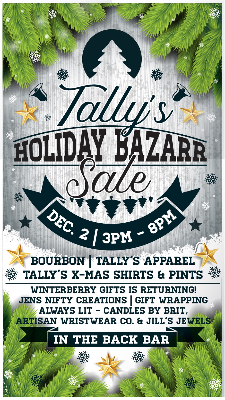 TALLY'S HOLIDAY BAZARR SALE event photo