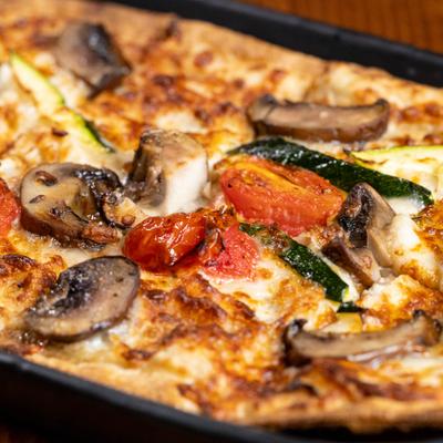 Vegetable flatbread.