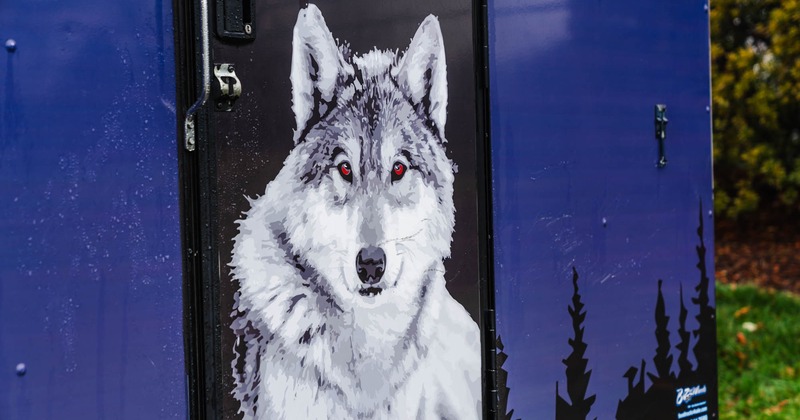 Wolfman Pizza food truck, detail