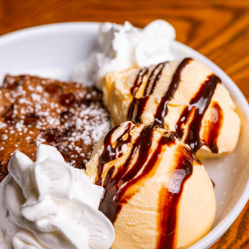 menu item 7 of 7, Brownie Ice Cream Sundae