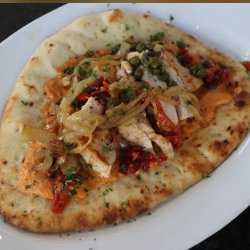 menu item 6 of 102, Rob's Chicken Flat Bread