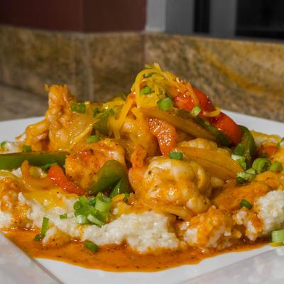Shrimp & Grits plate.