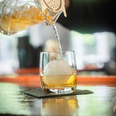 A drink being poured.