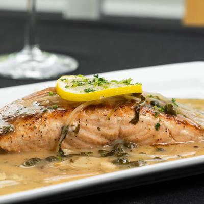 Salmon Piccata.