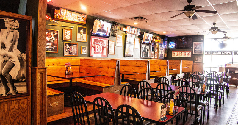 Interior, tables lined up