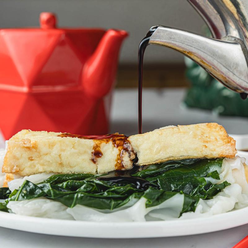 (NEW) V7. Fried Garlic Egg Tofu Chinese Broccoli Rice Noodles photo