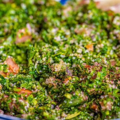 Tabbouleh Salad, close-up view.