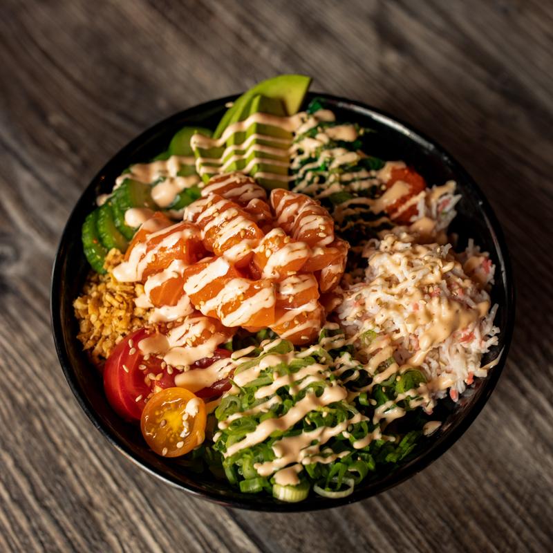 1/2 Ahi Tuna 1/2 Salmon Poke Bowl photo