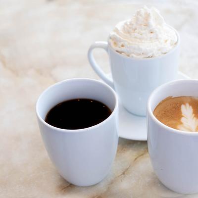 Various coffee drinks