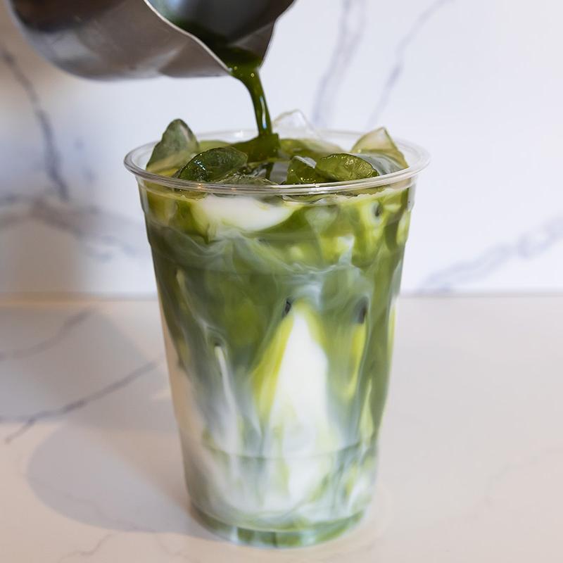 Iced Pistachio and Rose Matcha Latte photo